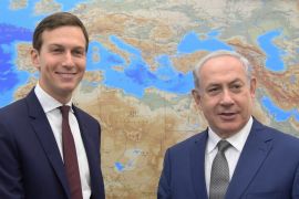US President Donald Trump's son-in-law and adviser Jared Kushner meets with Israeli Prime Minister Benjamin Netanyahu in Jerusalem on August 24, 2017 [File: Handout/Anadolu Agency]