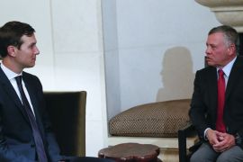 King Abdullah receives White House adviser, Jared Kushner, on August 22, 2017, in Amman, Jordan [File: AP]
