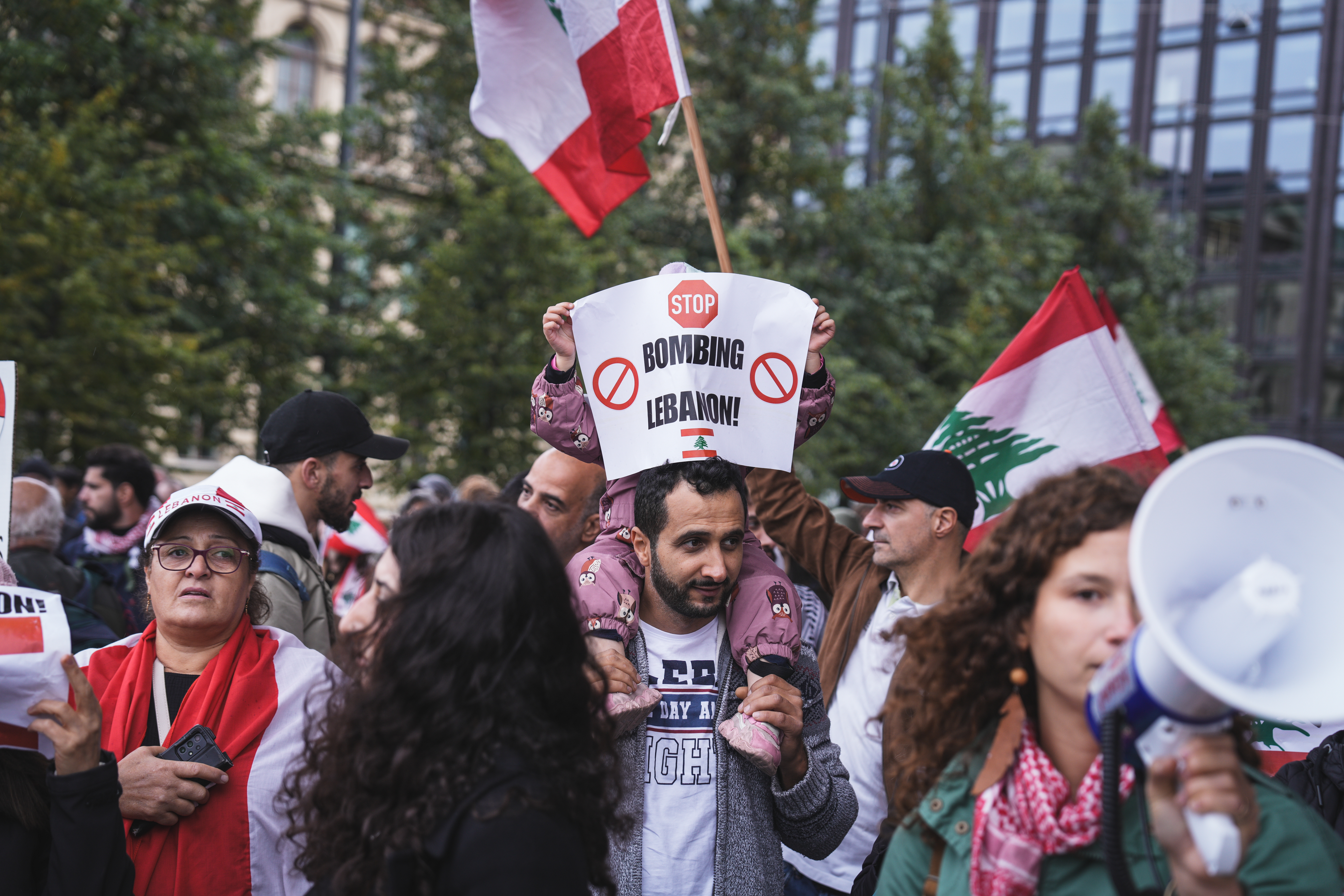 Protests in Finland against Israel's attacks on Lebanon